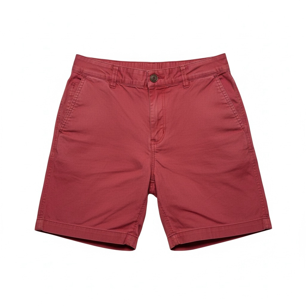Preppy Coastal Terra Cotta L.L. Bean Cot Blend Chino Short 7" Inseam SZ 6